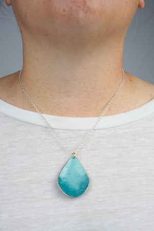 Chroma Pendant in Faded Teal and Bold Teal
