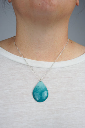 Chroma Pendant in Faded Teal and Bold Teal
