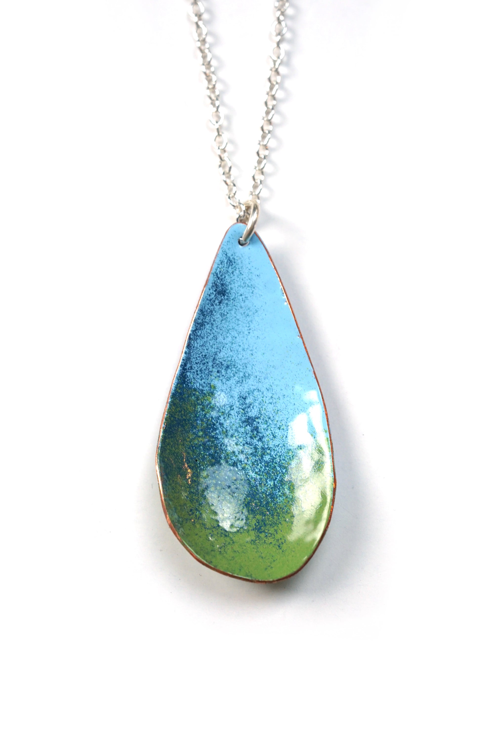 Chroma Pendant in Light Blue and Earth Green