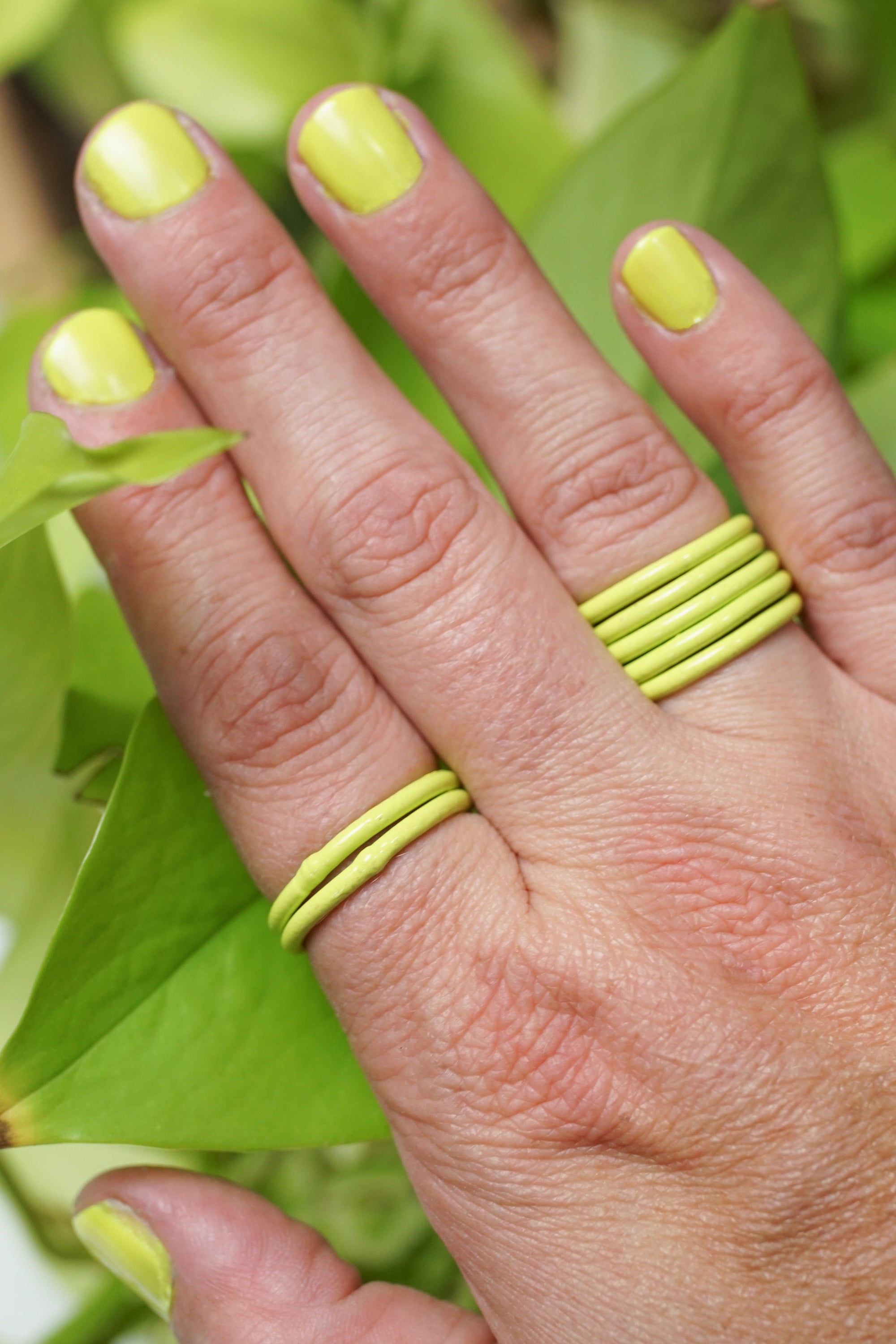 Stacking Ring in Neon Chartreuse PRE-ORDER
