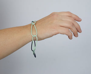 Modular Bracelet in Soft Mint and Dark Navy - large/extra large