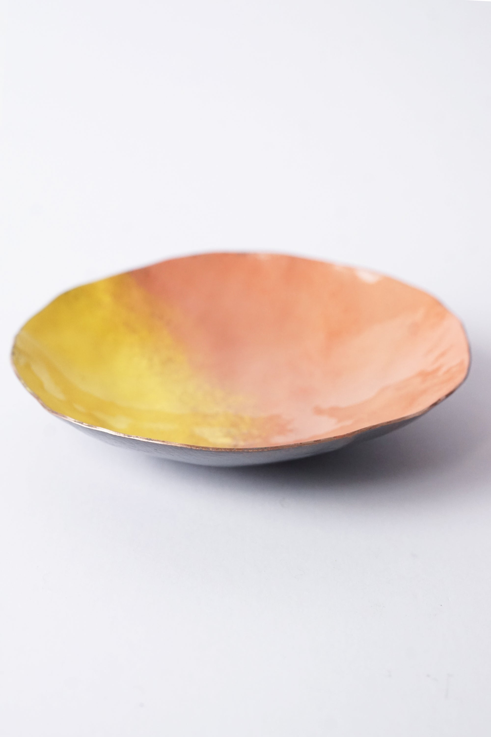 Little Copper Dish in Blush and Yellow