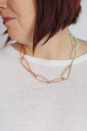 Modular Necklace in Dusty Rose, Desert Coral, Light Raspberry, and Soft Mint