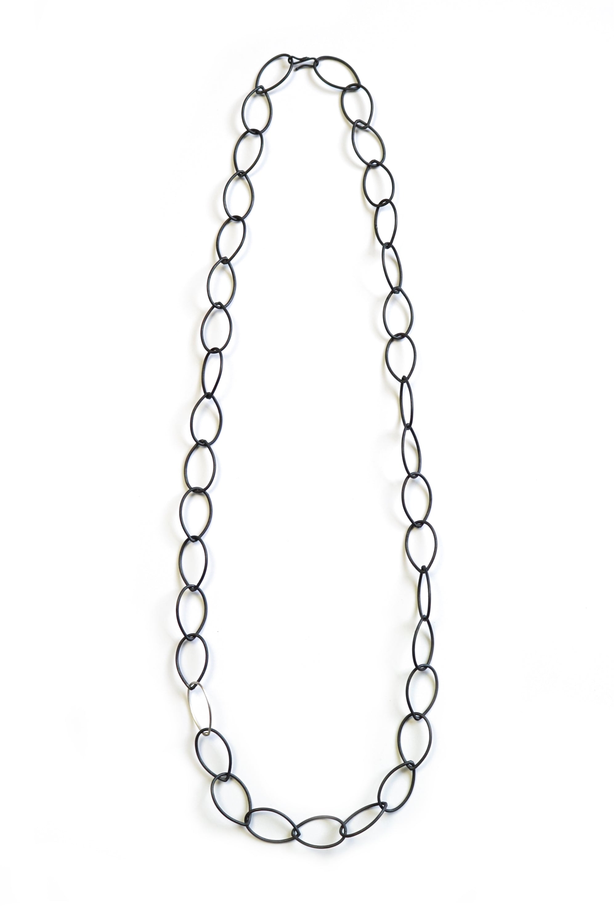 Alice necklace - steel with silver accent