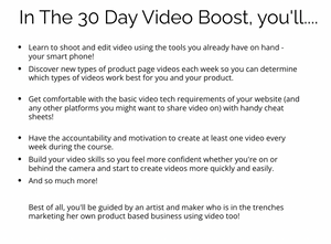 The 30 Day Video Boost: Product Page Edition