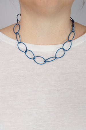 Audrey necklace in Azure Blue and Blue Sapphire