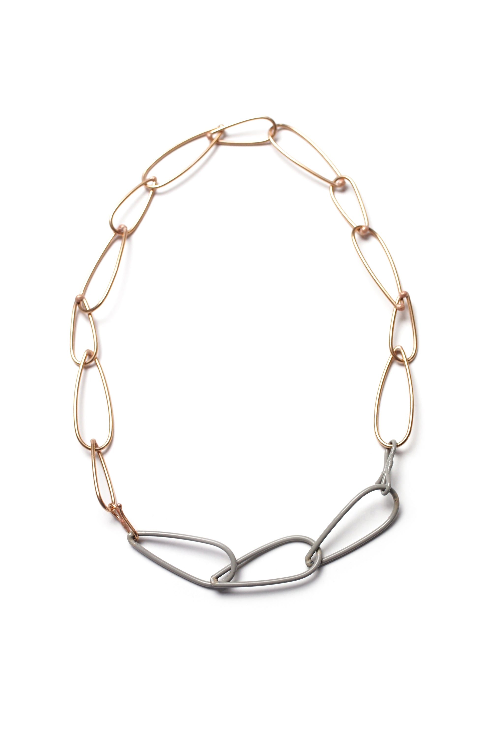 Modular Necklace in Bronze and Stone Grey