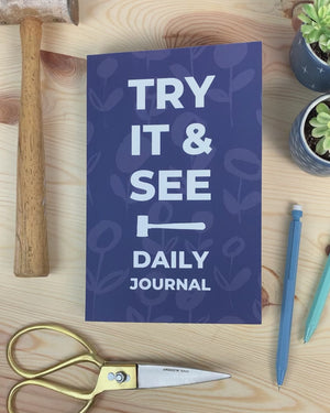 Try It & See Daily Journal in Blue Floral