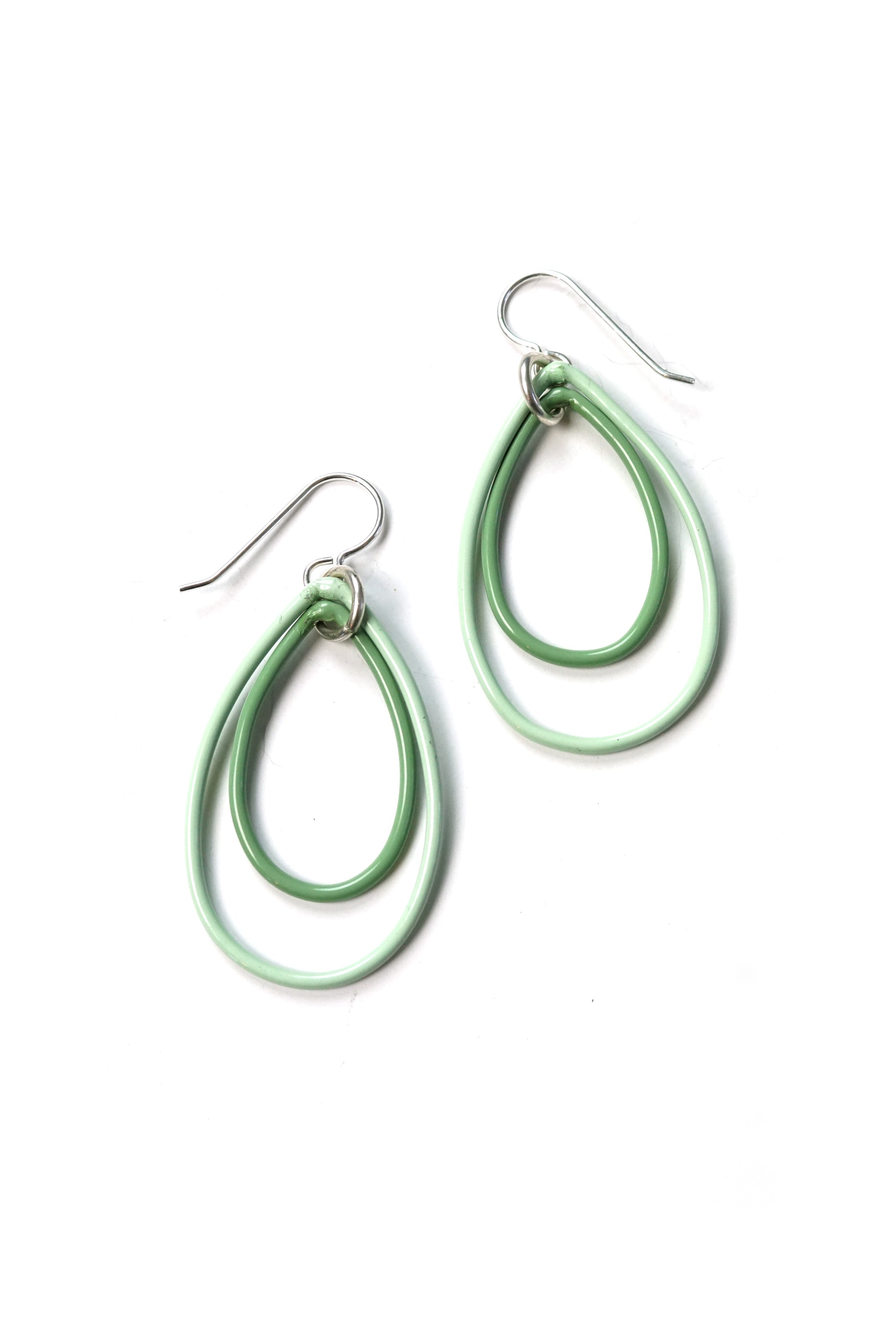 Ella earrings in Soft Mint and Pale Green