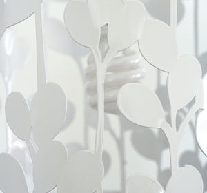 vertical leaf medium pendant lamp - gloss white