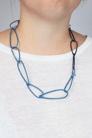 Modular Necklace in Azure Blue and Dark Navy