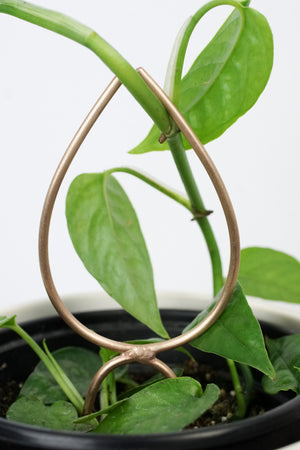 Short Single Leaf Bronze Plant Stake