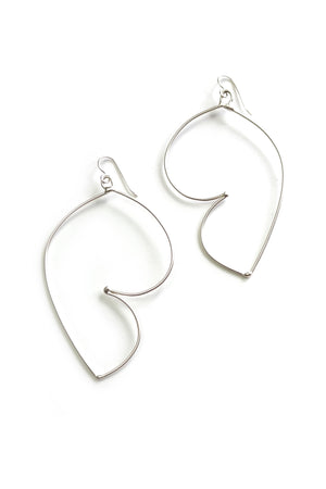 Volupte Statement Earrings in silver - sample sale