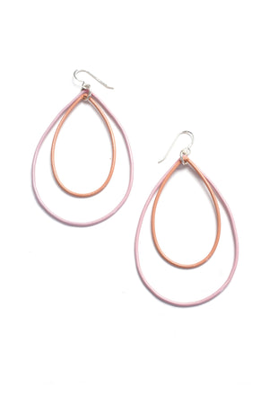 Large Eva earrings in Bubblegum and Dusty Rose - sample sale
