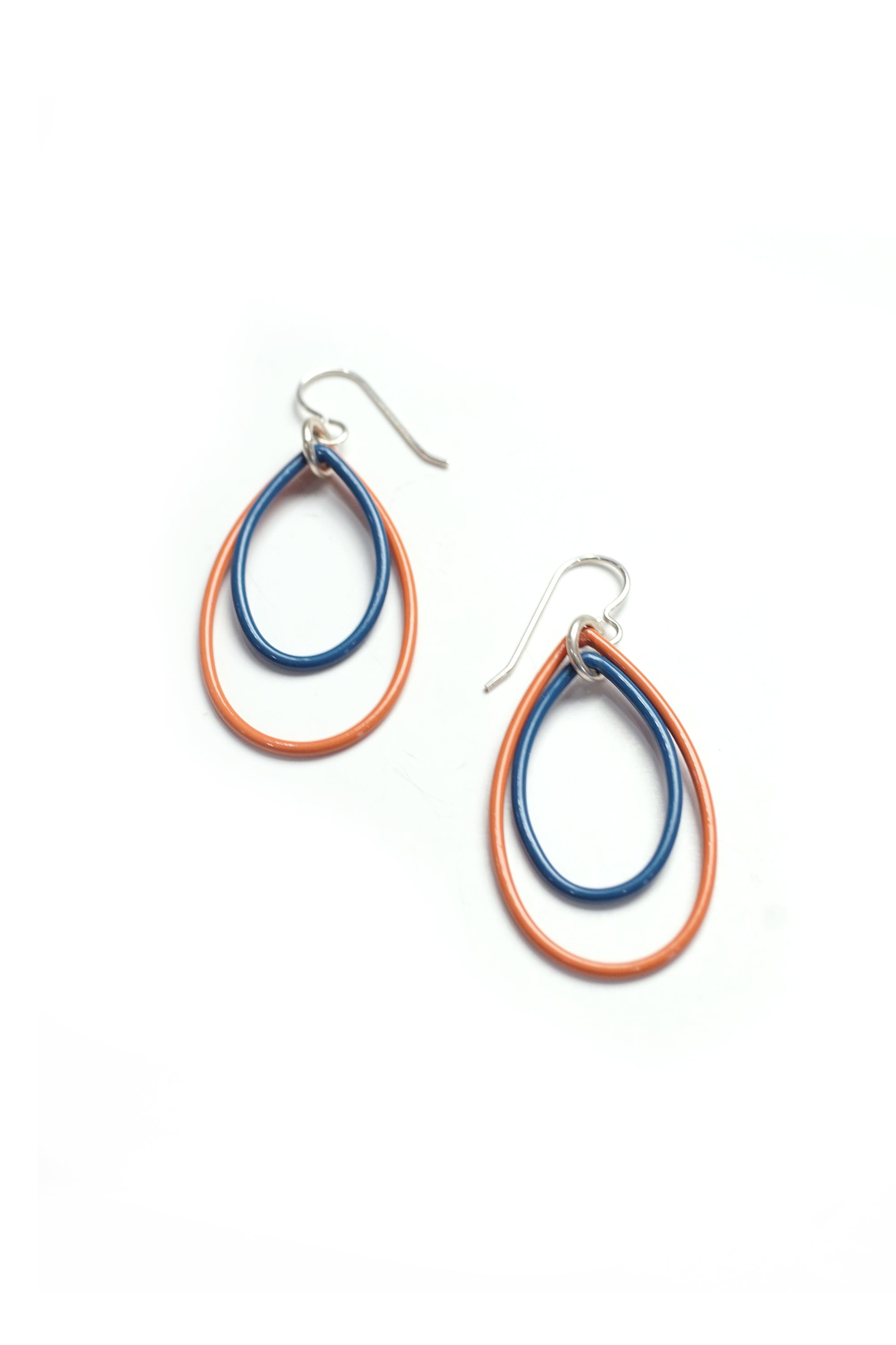 Ella earrings in Desert Coral and Azure Blue - sample sale