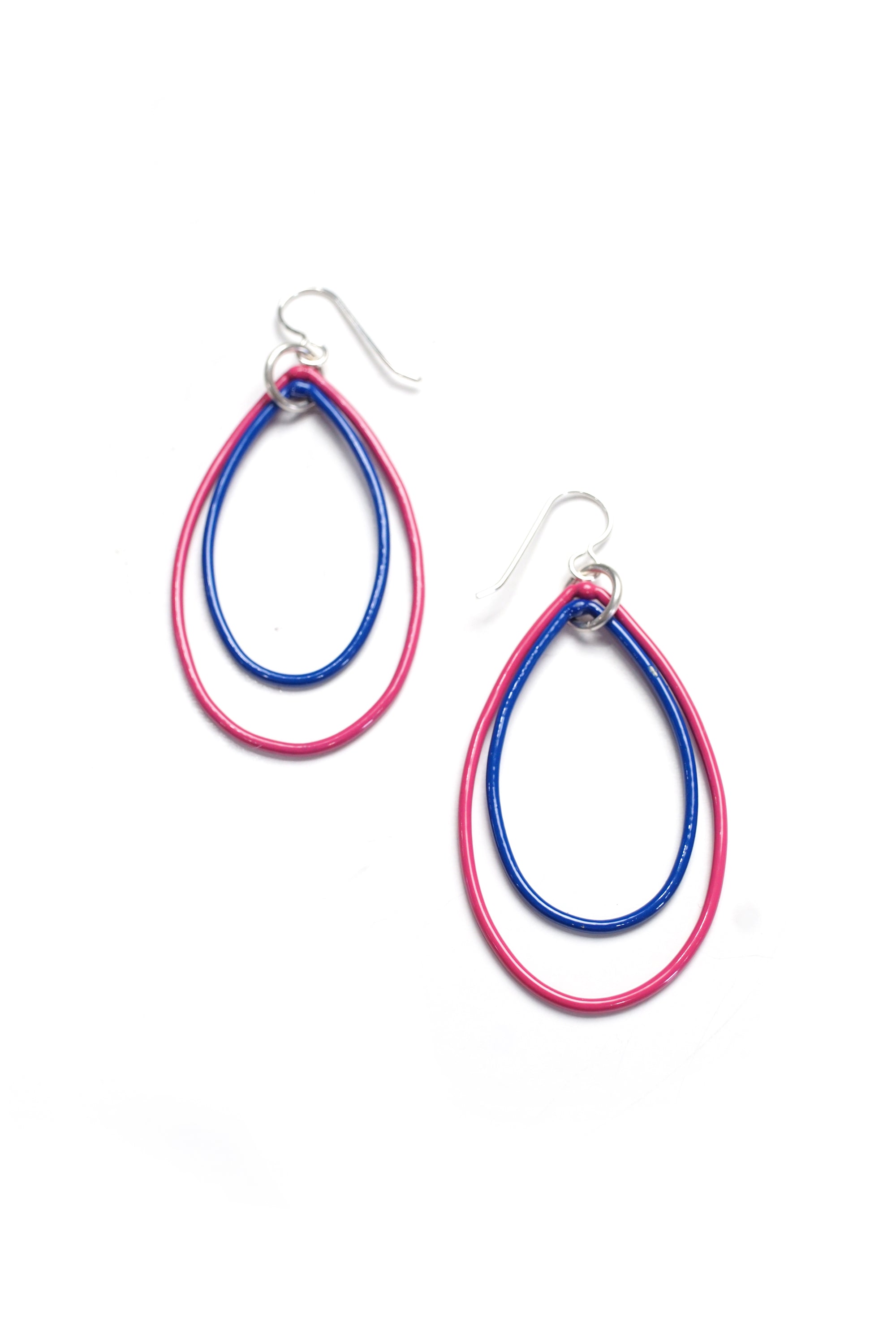 Eva earrings in Magenta and Electric Blue  - sample sale