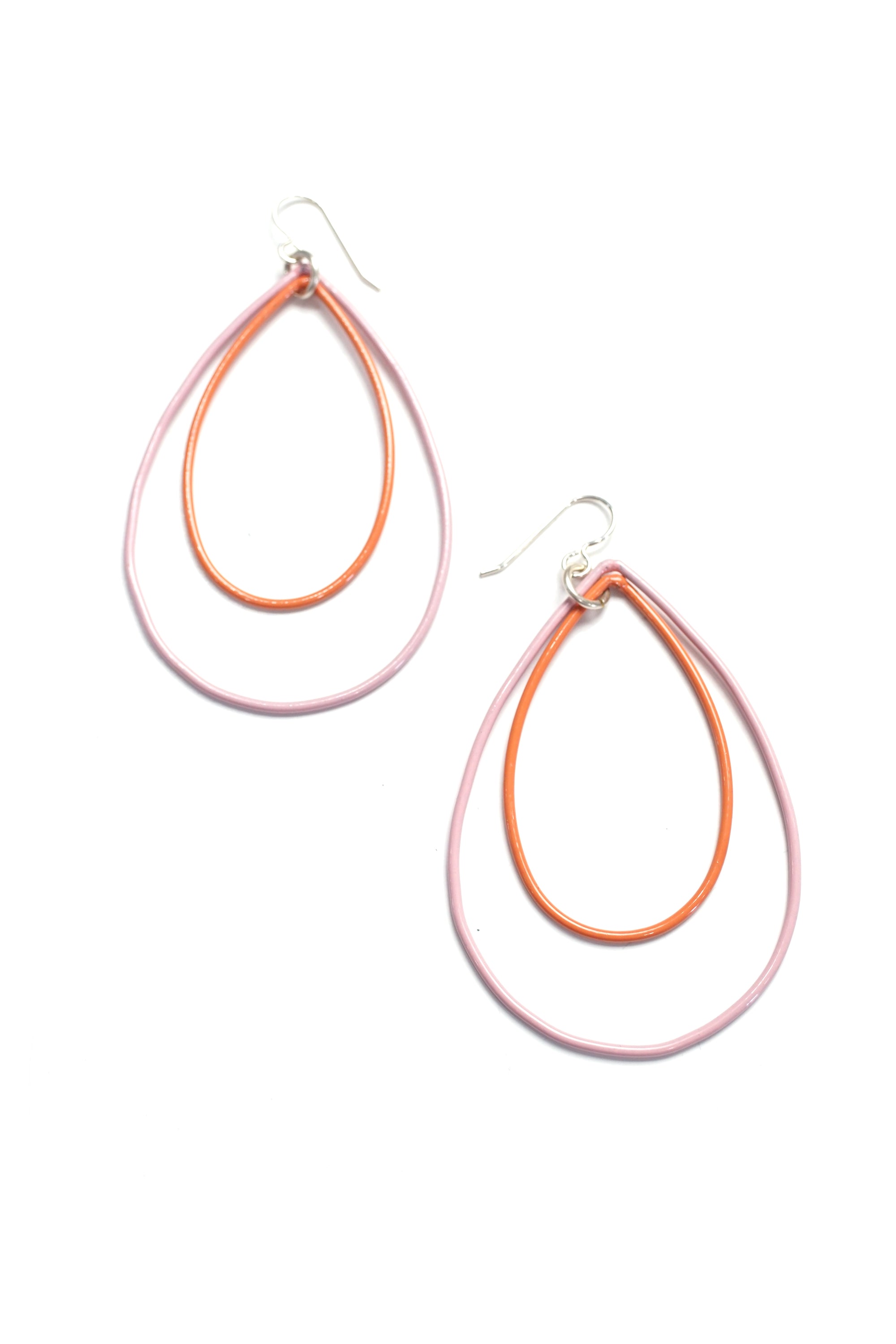 Large Eva earrings in Bubblegum and Desert Coral - sample sale
