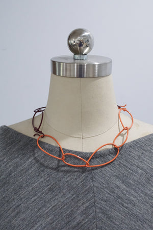 Modular Necklace in Coral and Burgundy - sample sale