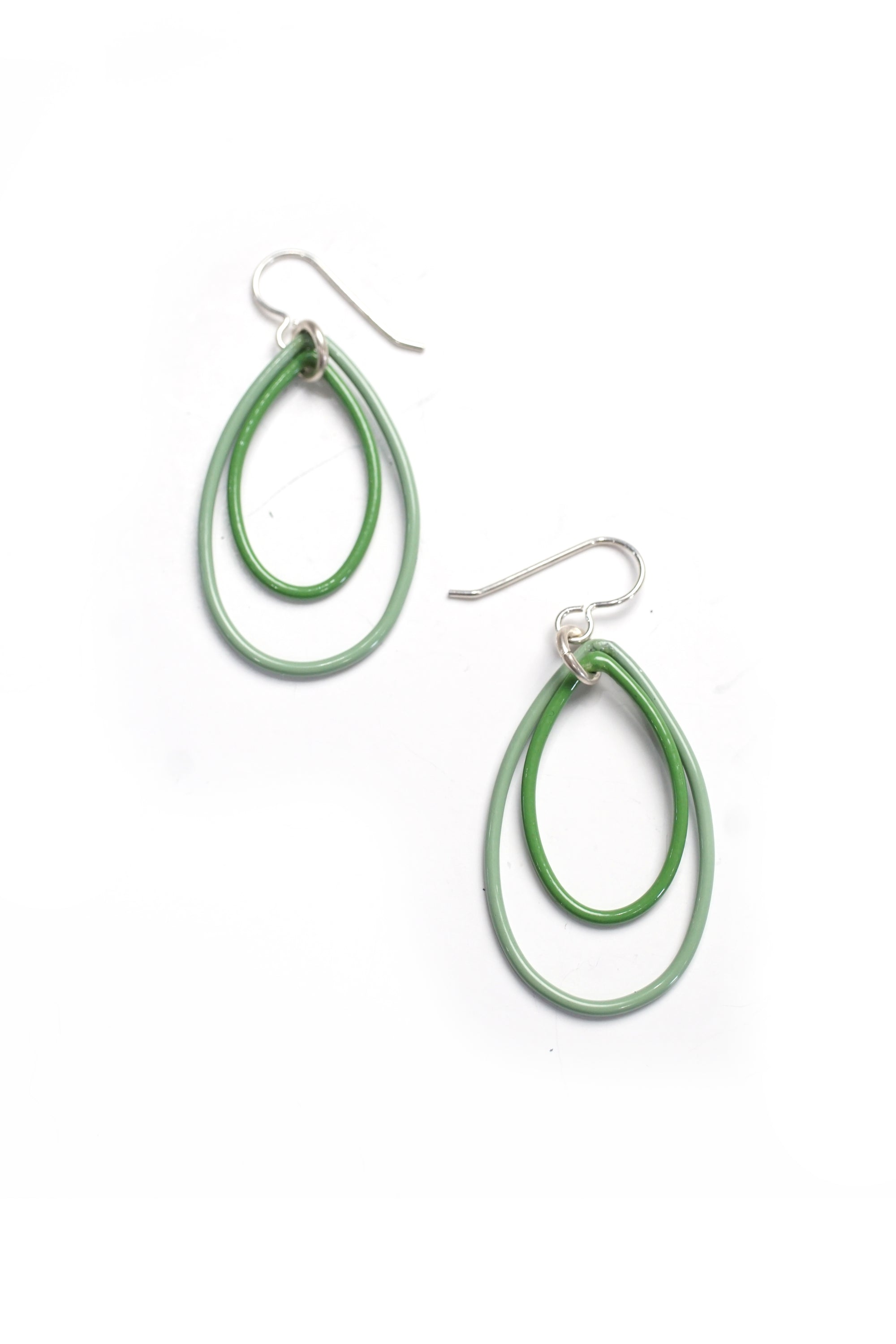 Ella earrings in Pale Green and Fresh Green - sample sale