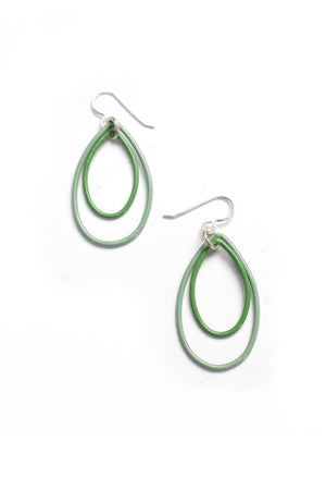 Ella earrings in Pale Green and Fresh Green - sample sale