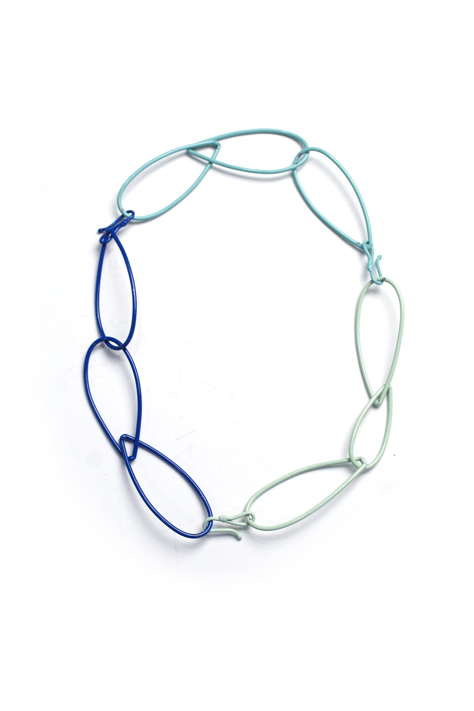Modular Necklace in Mint, Faded Teal, and Electric Blue - sample sale