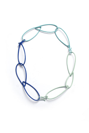 Modular Necklace in Mint, Faded Teal, and Electric Blue - sample sale