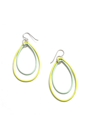 Rachel earrings in Neon Chartreuse and Soft Mint - sample sale