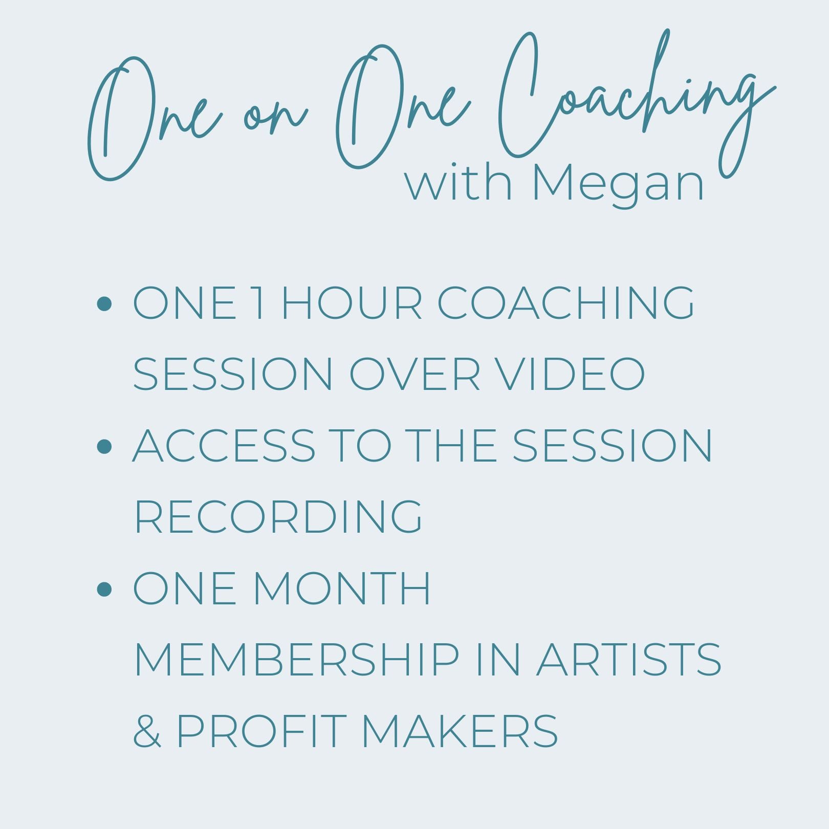 One on One Coaching with Megan - Single Session