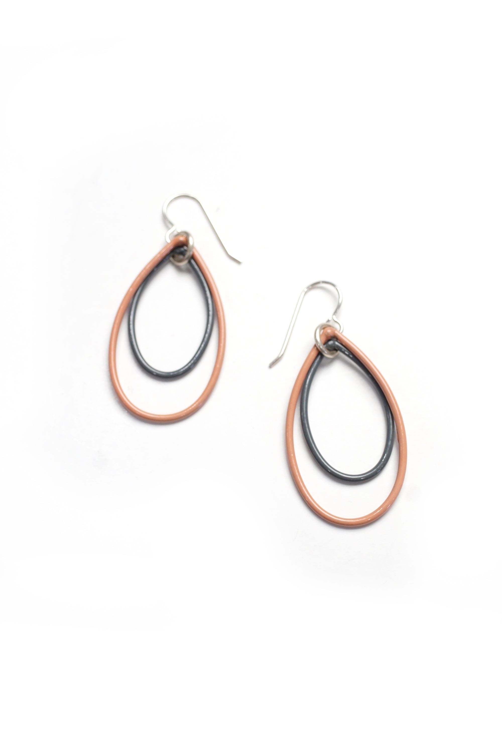 Ella earrings in Dusty Rose and Storm Grey - sample sale