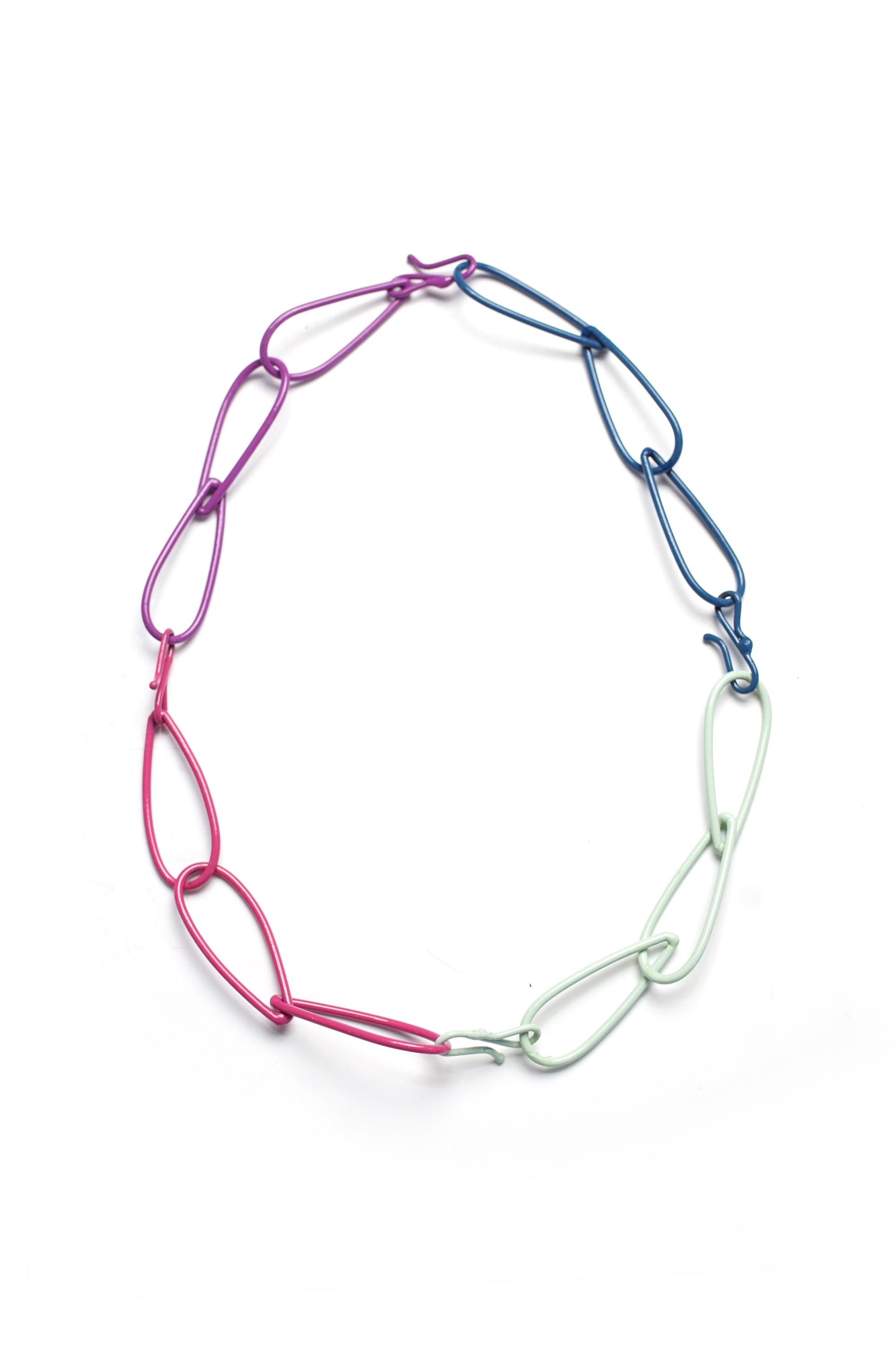 Modular Necklace in Magenta, Mint, Blue, and Purple - sample sale