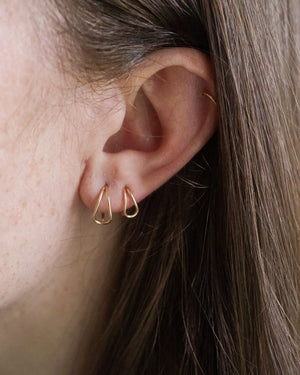 Tiny Curve Threader Earrings in silver or gold-filled