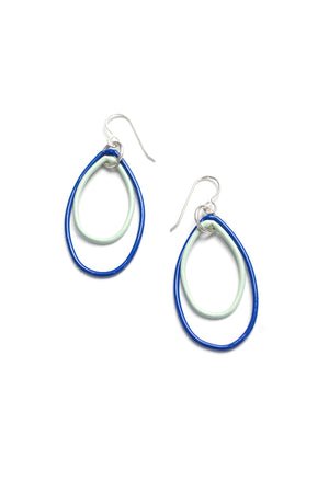 Nellie earrings in Electric Blue and Soft Mint - sample sale
