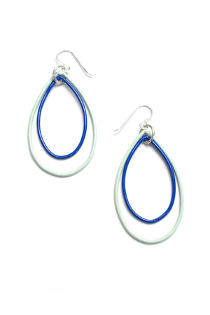 Eva earrings in Soft Mint and Electric Blue  - sample sale