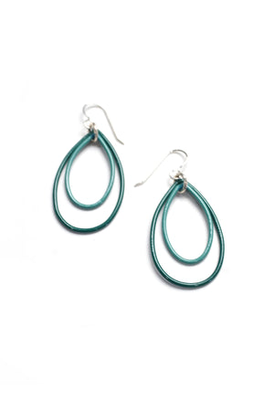 Nellie earrings in Emerald Green and Dark Mint - sample sale