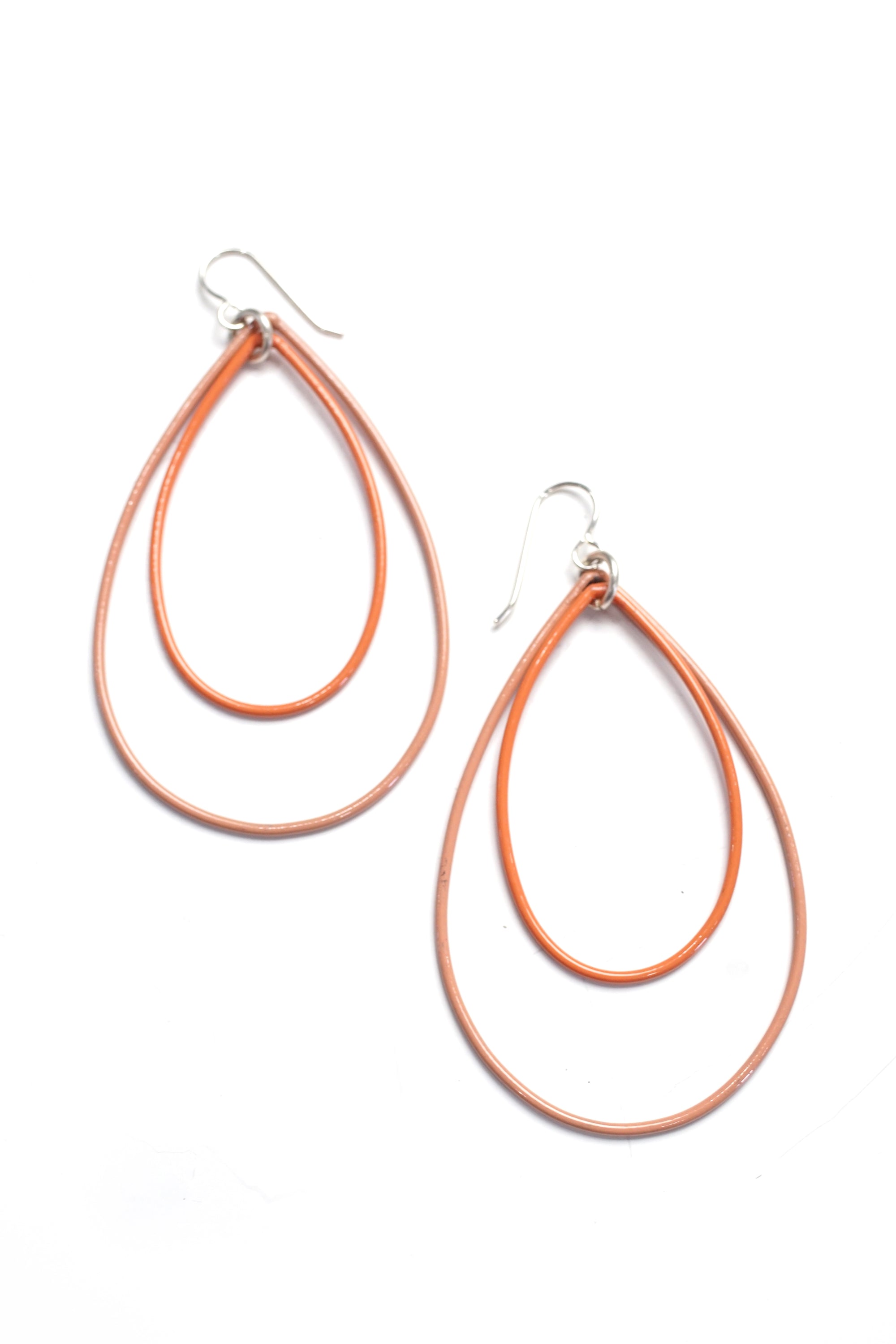 Large Eva earrings in Dusty Rose and Desert Coral - sample sale