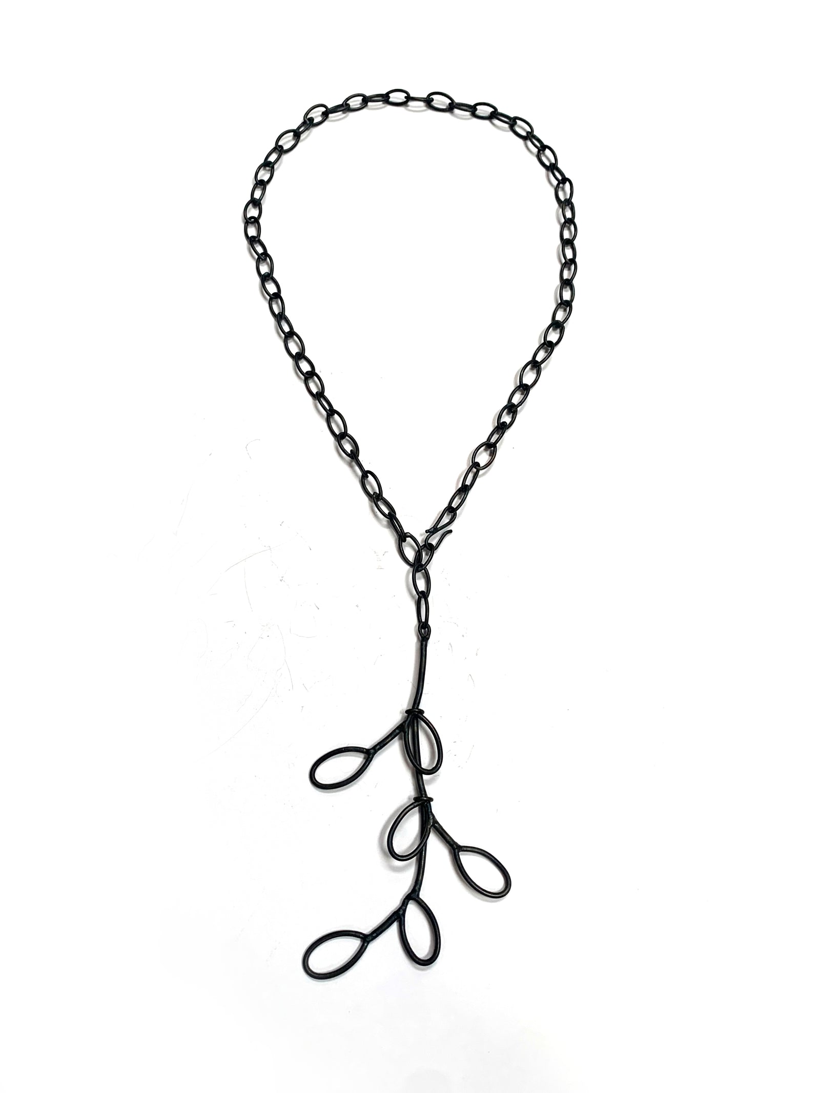 Leaf lariat necklace - sample sale