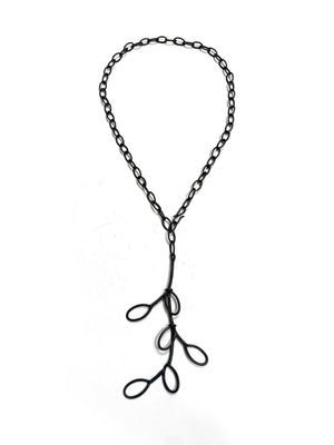 Leaf lariat necklace - sample sale