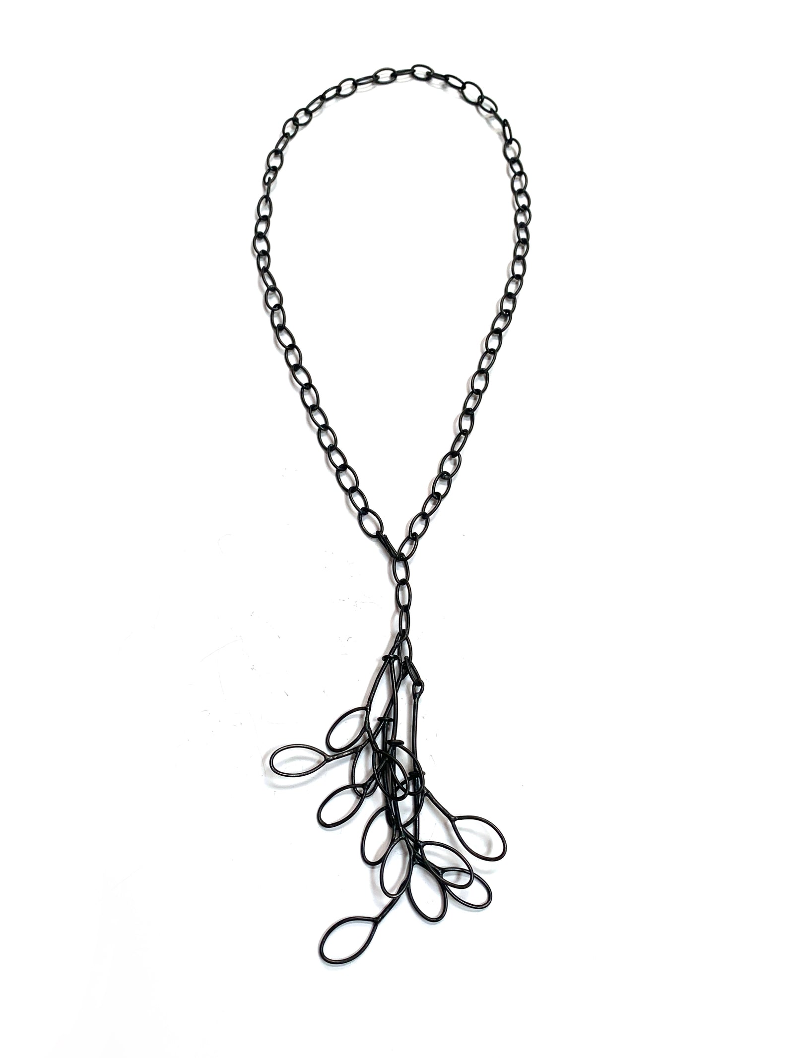 Leaf lariat necklace - sample sale