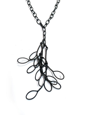 Leaf lariat necklace - sample sale
