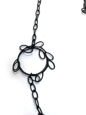 Circle leaf long necklace - sample sale