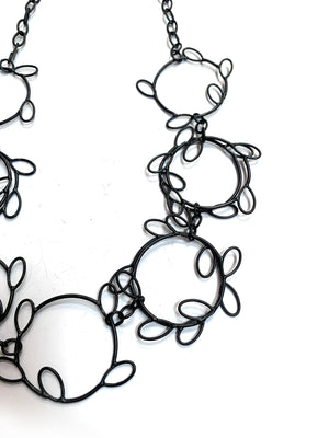 Circle leaf necklace - sample sale