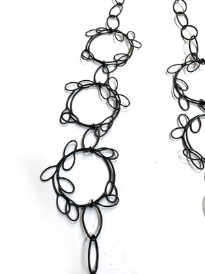 Circle leaf long necklace - sample sale