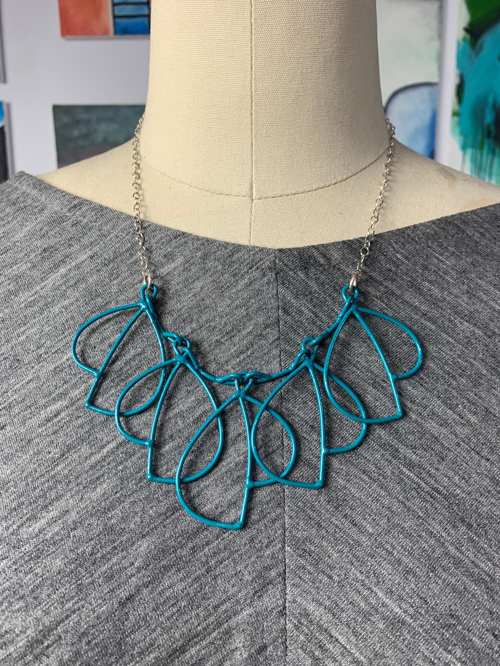 Cavolo Necklace in Bold Teal