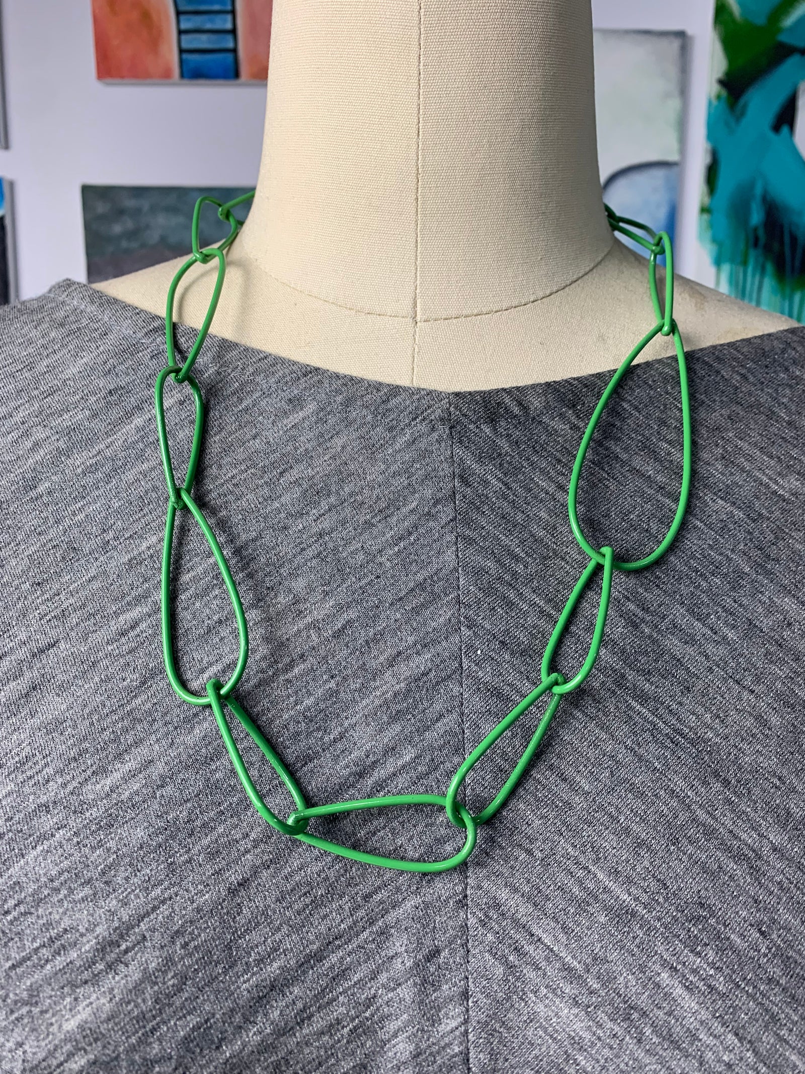 Modular Necklace No. 4 in Fresh Green - sample sale