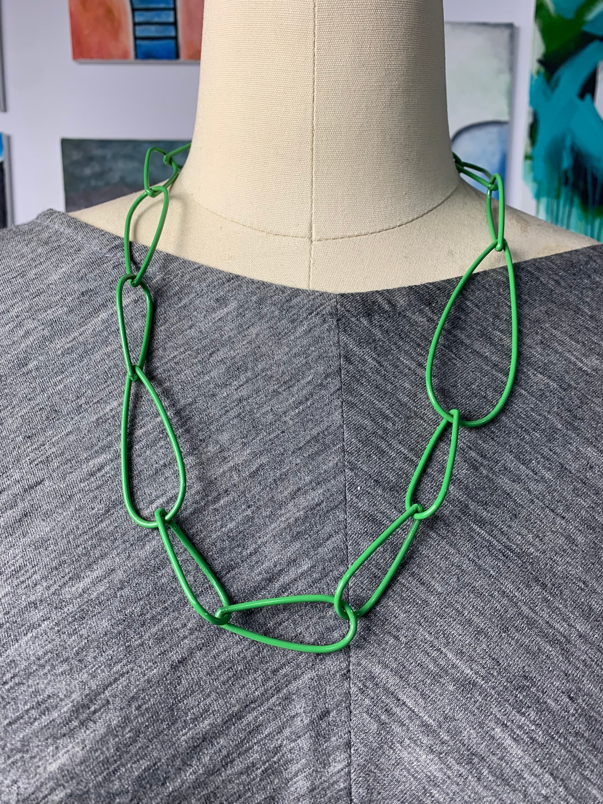 Modular Necklace No. 4 in Fresh Green - sample sale