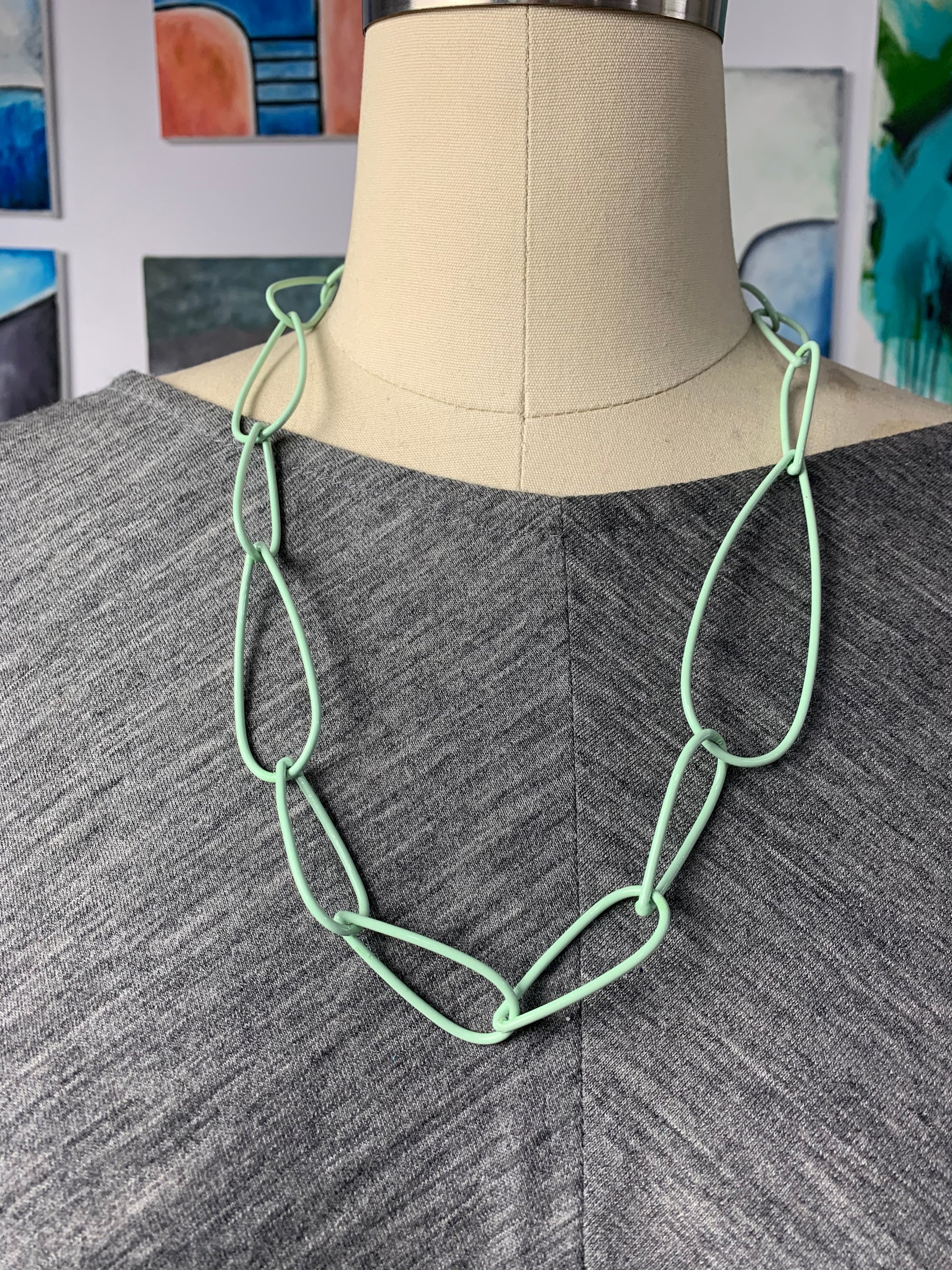Modular Necklace No. 4 in Soft Mint - sample sale