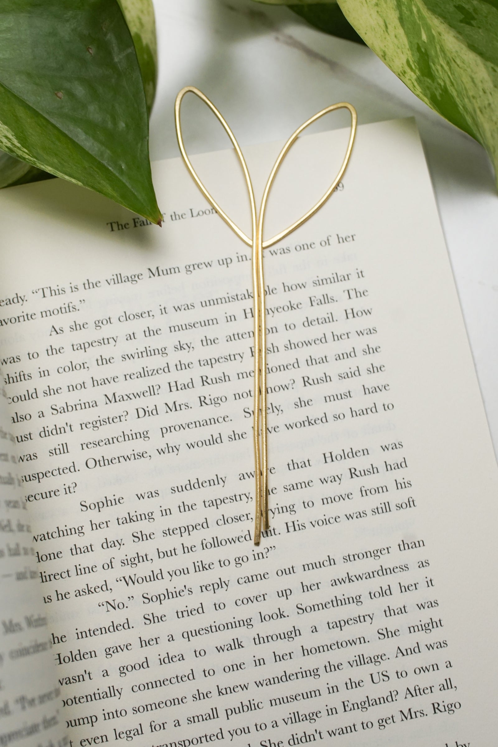 Bloom Botanical Brass Bookmark