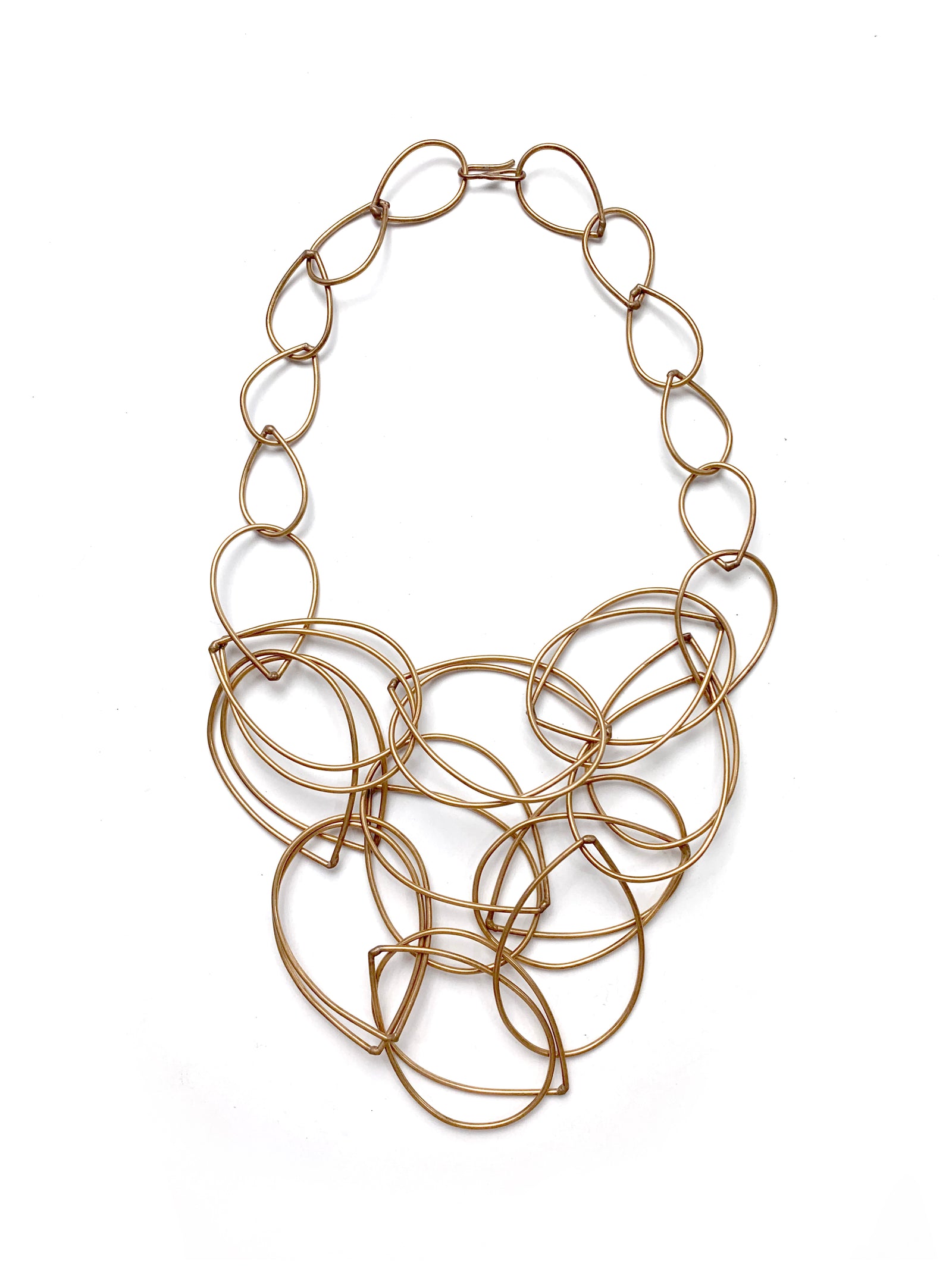 Bronze bib statement necklace - sample sale