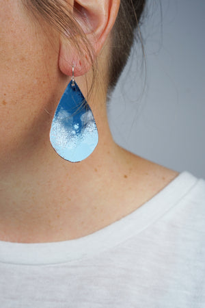 Chroma Earrings in Azure Blue and Light Blue