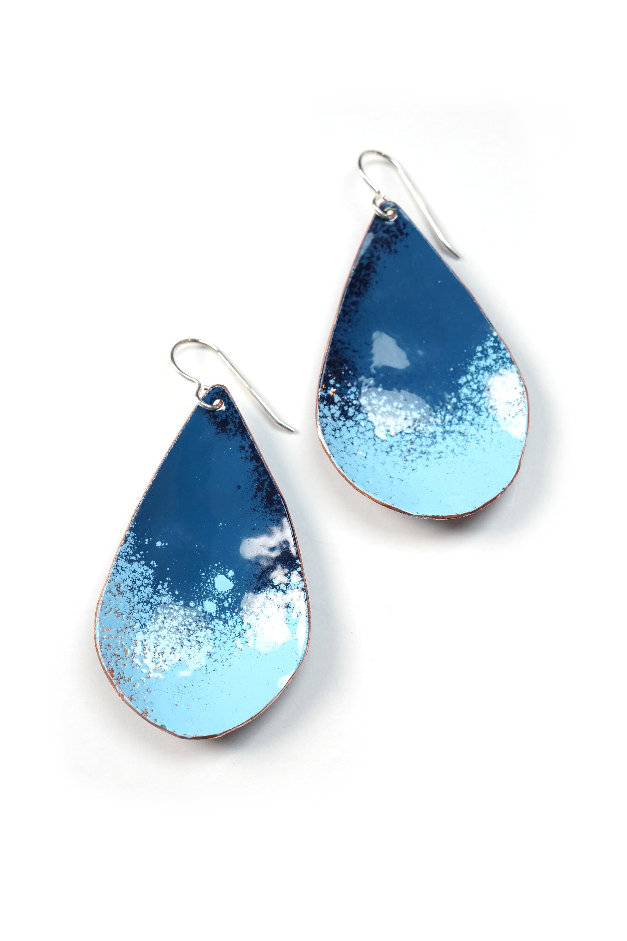 Chroma Earrings in Azure Blue and Light Blue